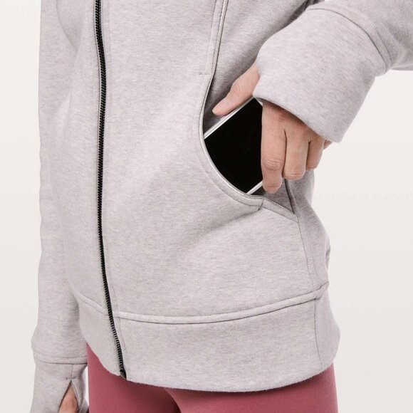 Lululemon Scuba Hoodie Plush Size 4 Heathered Iced Iris/Dark Chrome - Picture 3 of 3